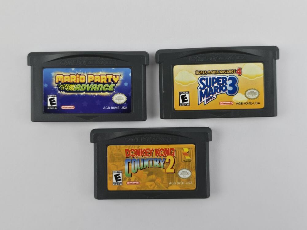 Lot Gameboy Advance Games Donkey Kong Country 2, Mario Party, Super Mario 3